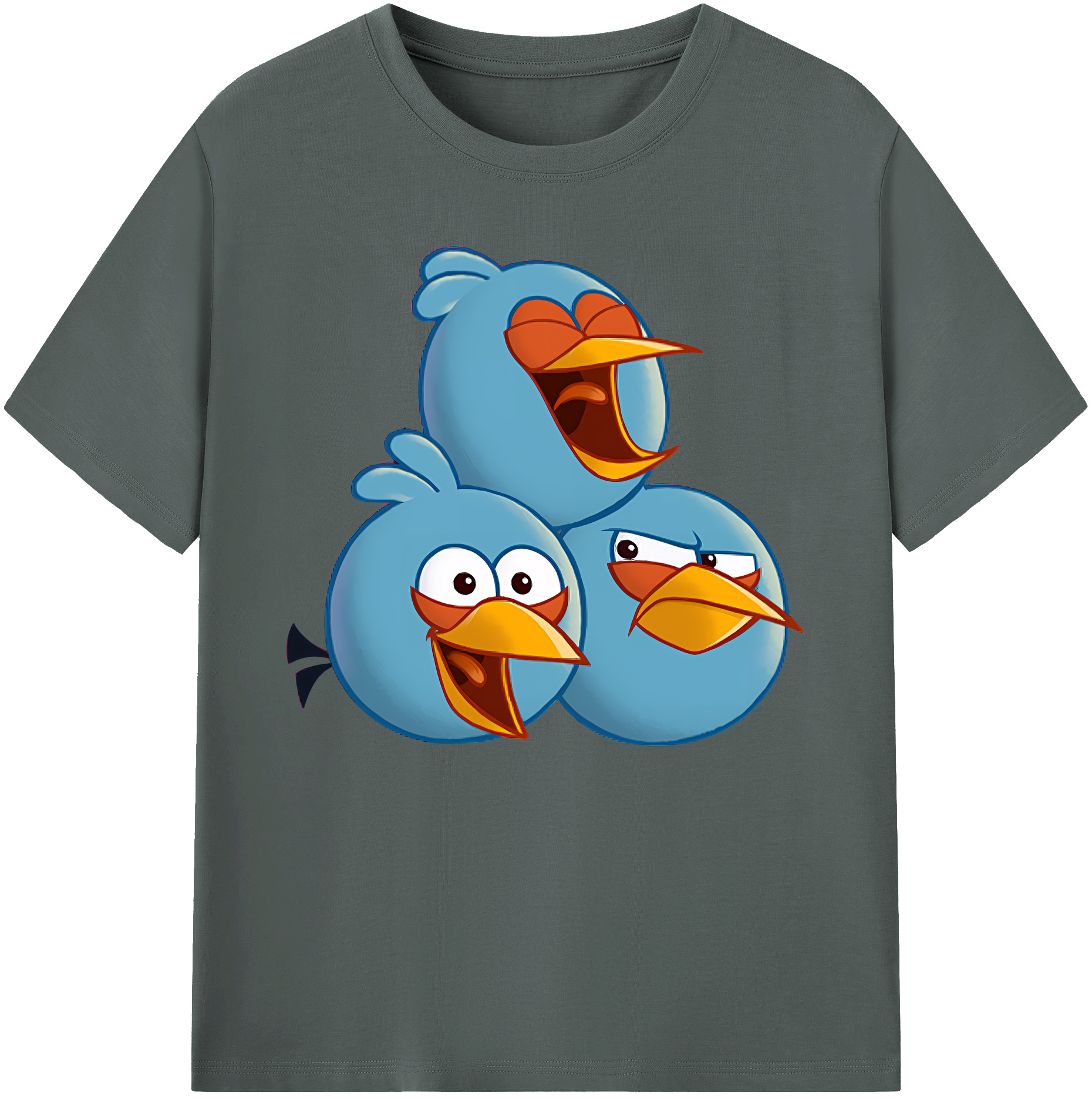 （画像用） Angry Birds アングリーバード 綿100％ メンズ半袖Tシャツ｜肌触りやわらか＆通気性